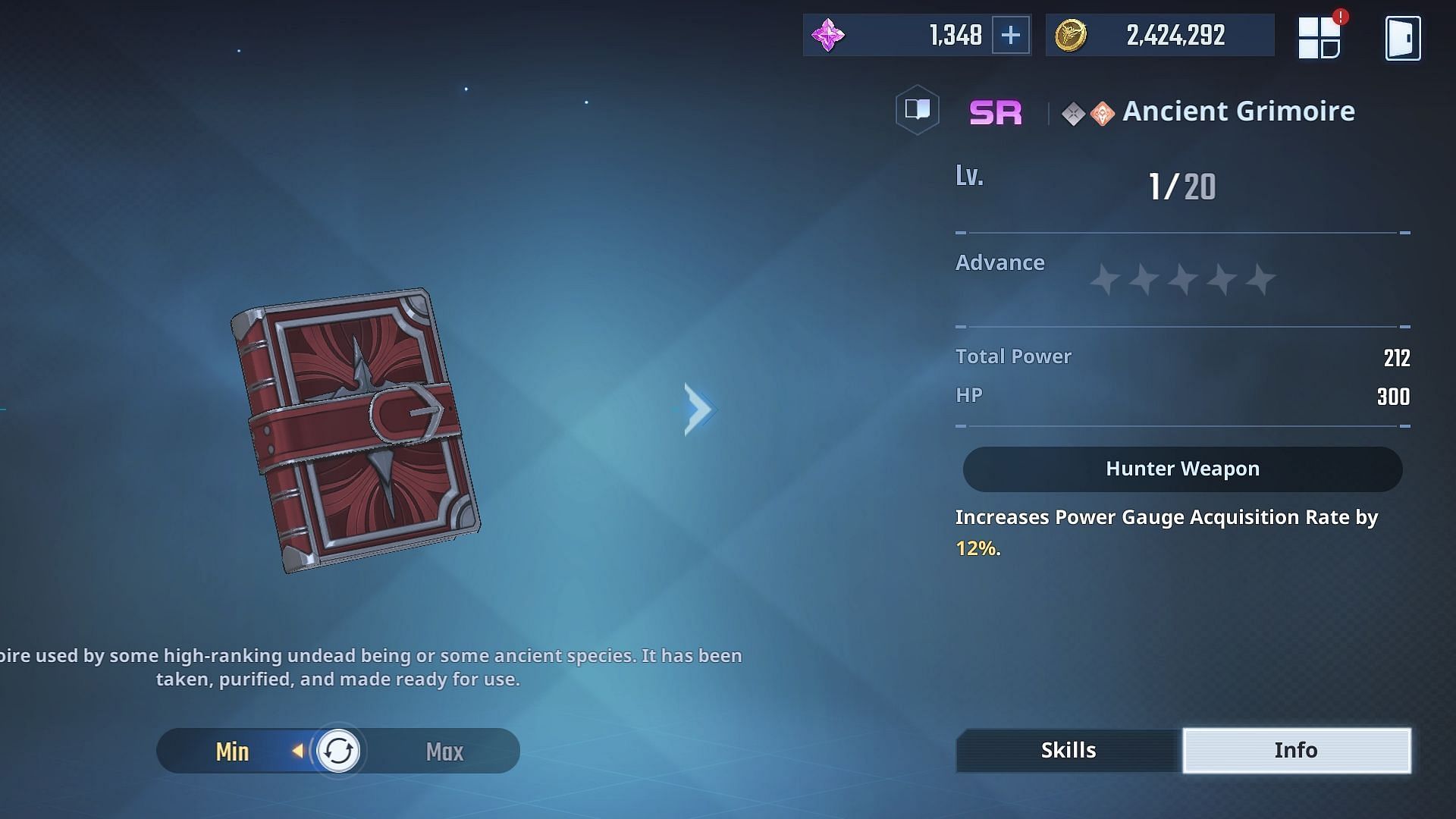 Ancient Grimoire is one of the best weapons for Kyuhwan (Image via Netmarble)